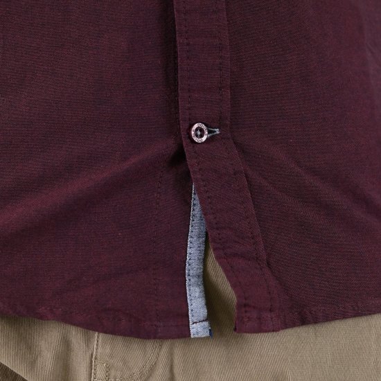 Double Outfitters GS-5225 Πουκάμισο Oxford Μπορντό - Πουκάμισα - Aνδρικά πουκαμισα μεγαλα μεγάλα μεγέθη