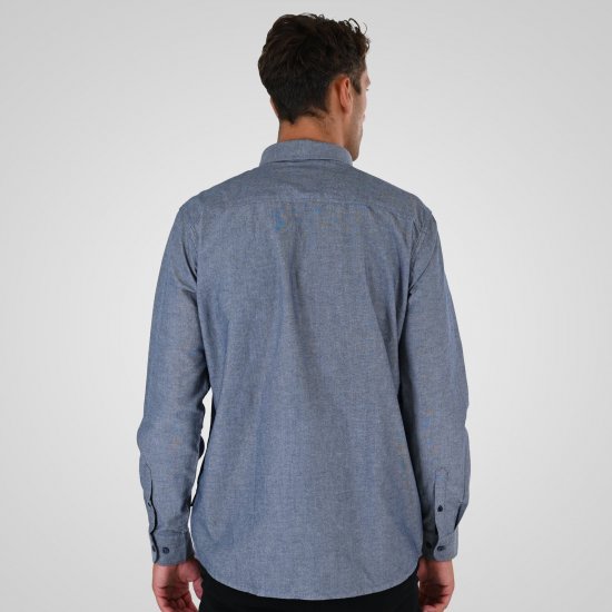 Double Outfitters GS-5225 Πουκάμισο Oxford Γαλάζιο - Πουκάμισα - Aνδρικά πουκαμισα μεγαλα μεγάλα μεγέθη