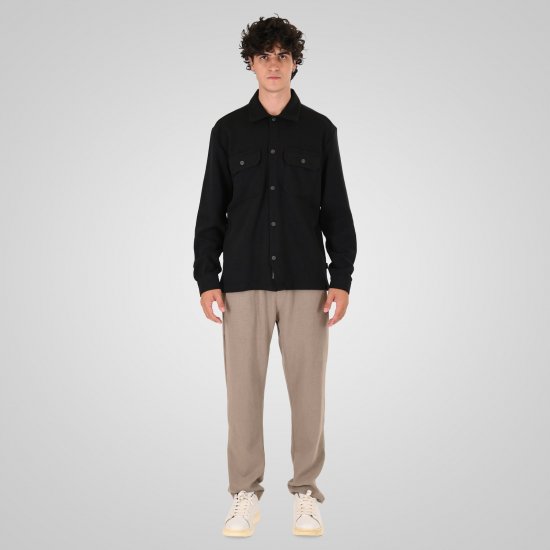 Double Outfitters GS-5237 Πουκάμισο-τζάκετ Μαύρο - Πουκάμισα - Aνδρικά πουκαμισα μεγαλα μεγάλα μεγέθη