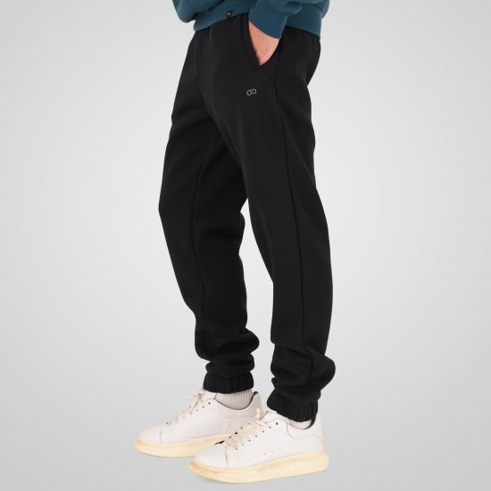 Double Outfitters MPAN-6055 Παντελόνι φόρμας Μαύρο - Αθλητικές φόρμες/σορτσάκια - Αθλητικές Φόρμες ανδρικεσ μεγάλα μεγέθη