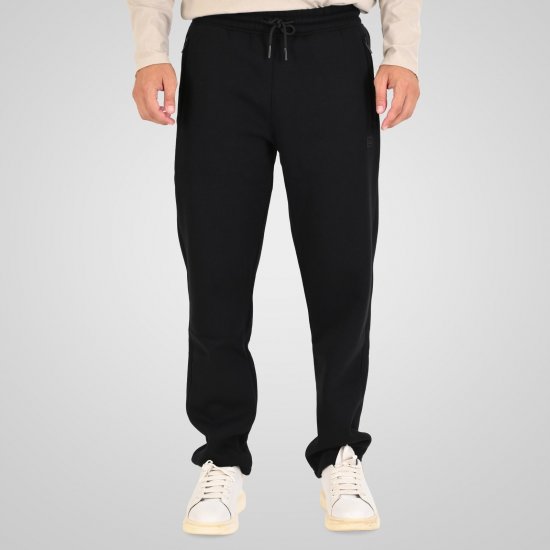 Double Outfitters MPAN-6056 Παντελόνι φόρμας Μαύρο - Αθλητικές φόρμες/σορτσάκια - Αθλητικές Φόρμες ανδρικεσ μεγάλα μεγέθη