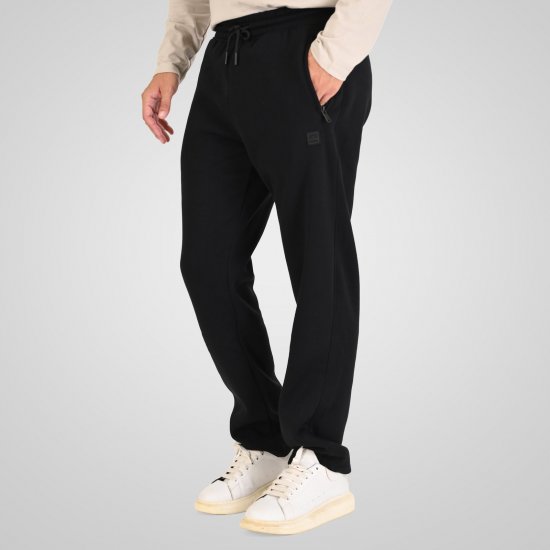 Double Outfitters MPAN-6056 Παντελόνι φόρμας Μαύρο - Αθλητικές φόρμες/σορτσάκια - Αθλητικές Φόρμες ανδρικεσ μεγάλα μεγέθη