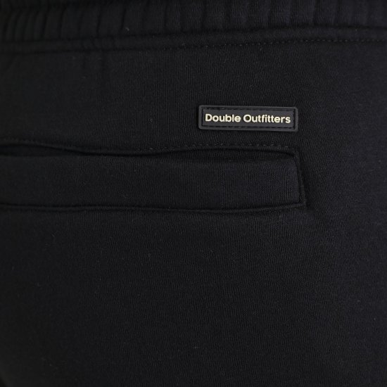 Double Outfitters MPAN-6056 Παντελόνι φόρμας Μαύρο - Αθλητικές φόρμες/σορτσάκια - Αθλητικές Φόρμες ανδρικεσ μεγάλα μεγέθη