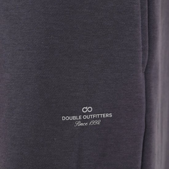 Double Outfitters MPAN-6057 Παντελόνι φόρμας Ανθρακί - Αθλητικές φόρμες/σορτσάκια - Αθλητικές Φόρμες ανδρικεσ μεγάλα μεγέθη