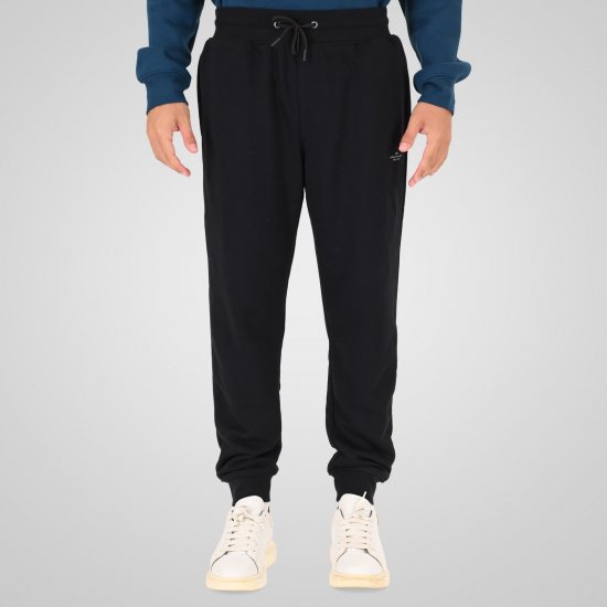 Double Outfitters MPAN-6057 Παντελόνι φόρμας Μαύρο - Αθλητικές φόρμες/σορτσάκια - Αθλητικές Φόρμες ανδρικεσ μεγάλα μεγέθη