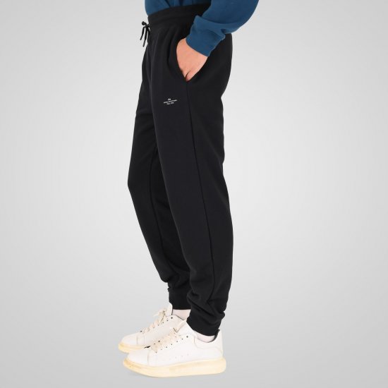 Double Outfitters MPAN-6057 Παντελόνι φόρμας Μαύρο - Αθλητικές φόρμες/σορτσάκια - Αθλητικές Φόρμες ανδρικεσ μεγάλα μεγέθη