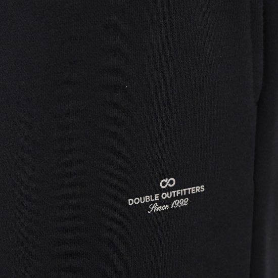 Double Outfitters MPAN-6057 Παντελόνι φόρμας Μαύρο - Αθλητικές φόρμες/σορτσάκια - Αθλητικές Φόρμες ανδρικεσ μεγάλα μεγέθη