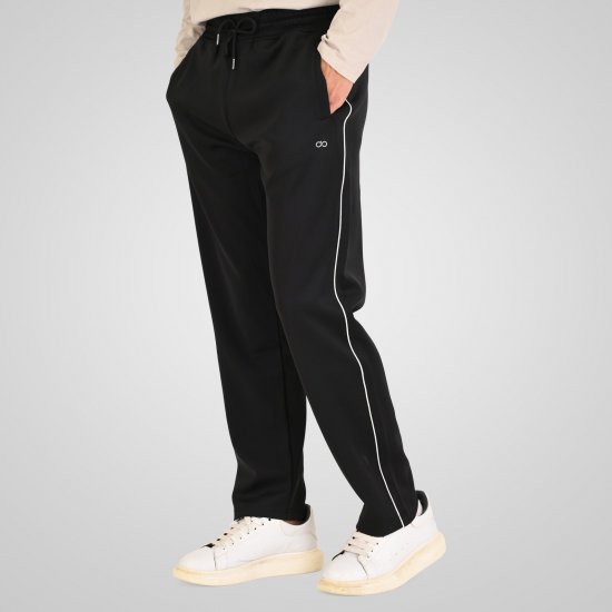 Double Outfitters MPAN-6061 Παντελόνι φόρμας Μαύρο - Αθλητικές φόρμες/σορτσάκια - Αθλητικές Φόρμες ανδρικεσ μεγάλα μεγέθη