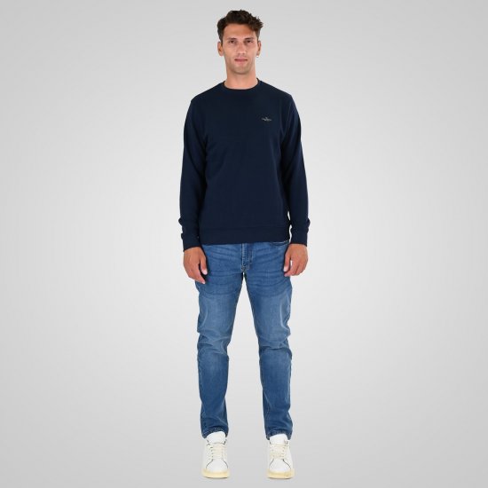 Double Outfitters MTOP-1141 Φούτερ Μπλε μαρέν - φούτερ/Φούτερ με κουκούλα - φούτερ/Φούτερ με κουκούλα ανδρικά μεγάλα μεγέθη 