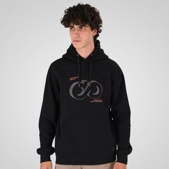 Double Outfitters MTOP-1146 Φούτερ με κουκούλα Μαύρο - φούτερ/Φούτερ με κουκούλα - φούτερ/Φούτερ με κουκούλα ανδρικά μεγάλα μεγέθη 
