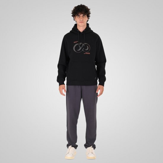 Double Outfitters MTOP-1146 Φούτερ με κουκούλα Μαύρο - φούτερ/Φούτερ με κουκούλα - φούτερ/Φούτερ με κουκούλα ανδρικά μεγάλα μεγέθη 