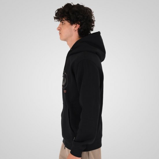 Double Outfitters MTOP-1146 Φούτερ με κουκούλα Μαύρο - φούτερ/Φούτερ με κουκούλα - φούτερ/Φούτερ με κουκούλα ανδρικά μεγάλα μεγέθη 