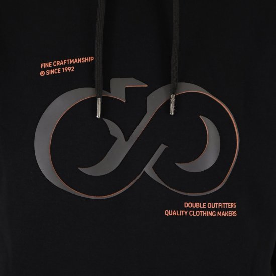Double Outfitters MTOP-1146 Φούτερ με κουκούλα Μαύρο - φούτερ/Φούτερ με κουκούλα - φούτερ/Φούτερ με κουκούλα ανδρικά μεγάλα μεγέθη 