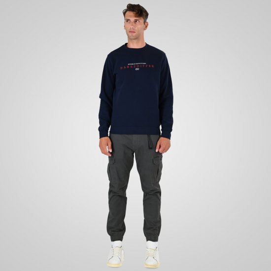 Double Outfitters MTOP-1151 Φούτερ Μπλε μαρέν - φούτερ/Φούτερ με κουκούλα - φούτερ/Φούτερ με κουκούλα ανδρικά μεγάλα μεγέθη 