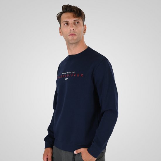Double Outfitters MTOP-1151 Φούτερ Μπλε μαρέν - φούτερ/Φούτερ με κουκούλα - φούτερ/Φούτερ με κουκούλα ανδρικά μεγάλα μεγέθη 