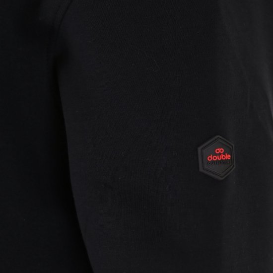 Double Outfitters MTOP-1158 Ζακέτα φούτερ με φερμουάρ Μαύρο - φούτερ/Φούτερ με κουκούλα - φούτερ/Φούτερ με κουκούλα ανδρικά μεγάλα μεγέθη 