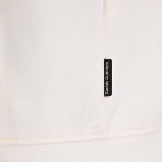 Double Outfitters MTOP-1160 Φούτερ με κουκούλα και φερμουάρ Λευκό - φούτερ/Φούτερ με κουκούλα - φούτερ/Φούτερ με κουκούλα ανδρικά μεγάλα μεγέθη 