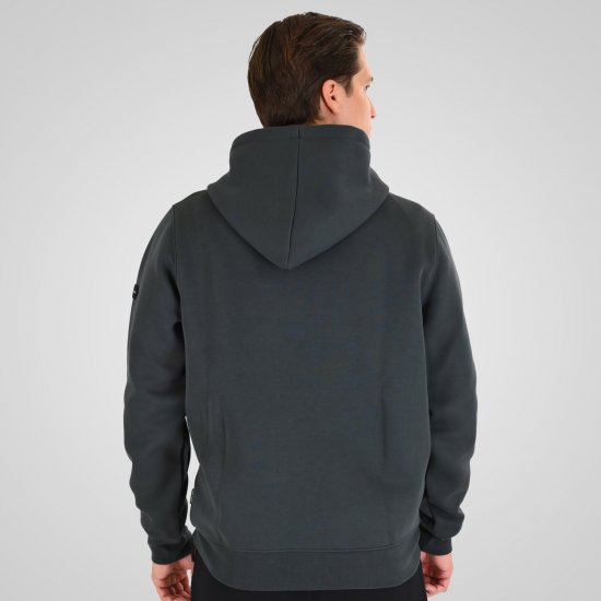 Double Outfitters MTOP-1160 Φούτερ με κουκούλα και φερμουάρ Σκούρο πράσινο - φούτερ/Φούτερ με κουκούλα - φούτερ/Φούτερ με κουκούλα ανδρικά μεγάλα μεγέθη 