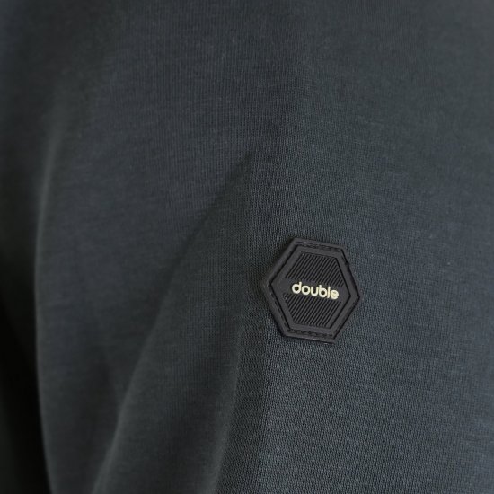 Double Outfitters MTOP-1160 Φούτερ με κουκούλα και φερμουάρ Σκούρο πράσινο - φούτερ/Φούτερ με κουκούλα - φούτερ/Φούτερ με κουκούλα ανδρικά μεγάλα μεγέθη 