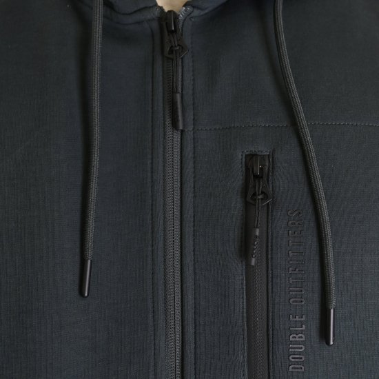 Double Outfitters MTOP-1160 Φούτερ με κουκούλα και φερμουάρ Σκούρο πράσινο - φούτερ/Φούτερ με κουκούλα - φούτερ/Φούτερ με κουκούλα ανδρικά μεγάλα μεγέθη 