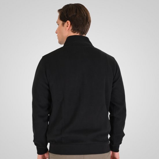 Double Outfitters SEL-1168 Ζακέτα φούτερ με φερμουάρ Μαύρο - φούτερ/Φούτερ με κουκούλα - φούτερ/Φούτερ με κουκούλα ανδρικά μεγάλα μεγέθη 