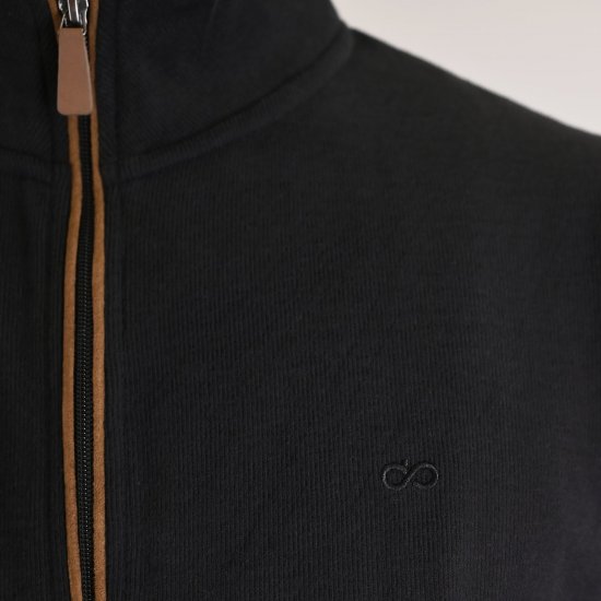Double Outfitters SEL-1168 Ζακέτα φούτερ με φερμουάρ Μαύρο - φούτερ/Φούτερ με κουκούλα - φούτερ/Φούτερ με κουκούλα ανδρικά μεγάλα μεγέθη 