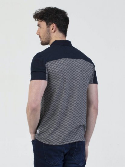 Mish Mash Doha Contrast Polo Navy - Πόλο μπλουζάκια - Aνδρικά μπλουζακια πολο μεγάλα μεγέθη