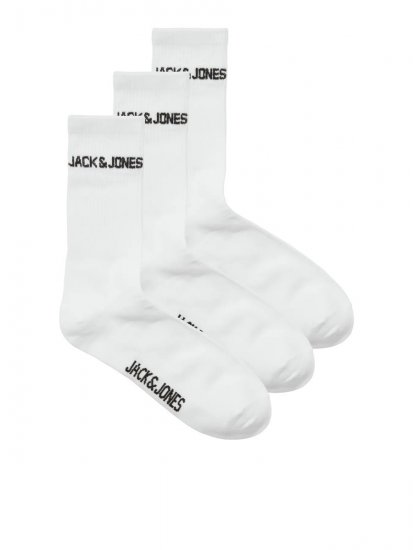 Jack & Jones Melvin Κάλτσες τένις Λευκό 3-pack - Εσώρουχα/Μαγιό - Aνδρικά Εσώρουχα μεγάλα μεγέθη