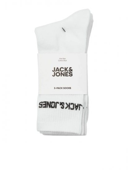 Jack & Jones Melvin Κάλτσες τένις Λευκό 3-pack - Εσώρουχα/Μαγιό - Aνδρικά Εσώρουχα μεγάλα μεγέθη