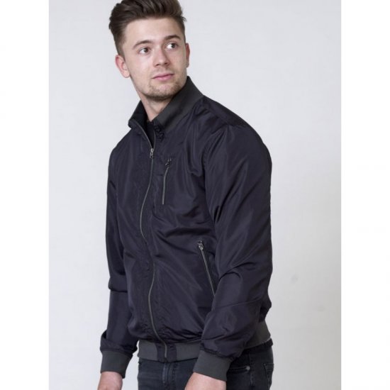 D555 Terron Bomber Jacket Black - Μπουφάν - Aνδρικά μπουφαν μεγάλα μεγέθη
