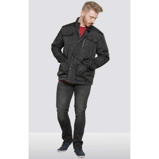 D555 Brentford Jacket Black - Μπουφάν - Aνδρικά μπουφαν μεγάλα μεγέθη