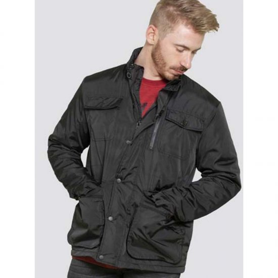 D555 Brentford Jacket Black - Μπουφάν - Aνδρικά μπουφαν μεγάλα μεγέθη