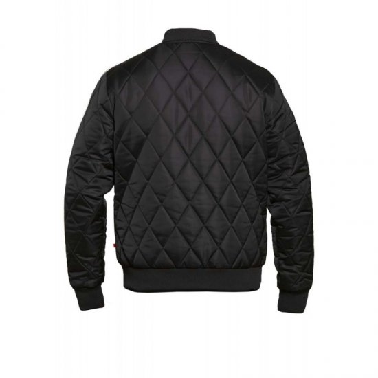 D555 Skipton Quilted Bomber Jacket Black - Μπουφάν - Aνδρικά μπουφαν μεγάλα μεγέθη