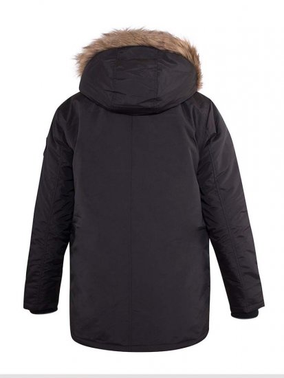 D555 Dundee Parka Jacket With Fur trimming and Teddy Fur Lined hood - Μπουφάν - Aνδρικά μπουφαν μεγάλα μεγέθη