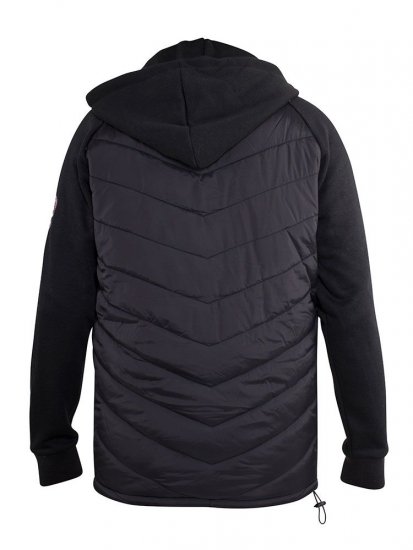 D555 Thorpe Hooded Quilted Jacket With Fleece Sleeves And Removable Fleece Hood - Μπουφάν - Aνδρικά μπουφαν μεγάλα μεγέθη