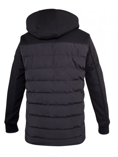 D555 Hampshire Hooded Quilted Jacket Black - Μπουφάν - Aνδρικά μπουφαν μεγάλα μεγέθη