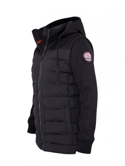 D555 Hampshire Hooded Quilted Jacket Black - Μπουφάν - Aνδρικά μπουφαν μεγάλα μεγέθη