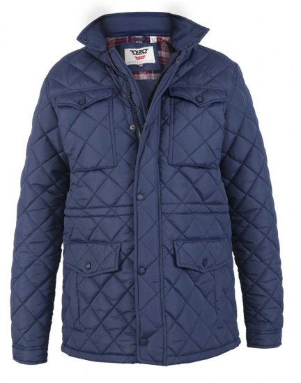 D555 Dalwood Quilted Jacket With Zip Away Hood - Μπουφάν - Aνδρικά μπουφαν μεγάλα μεγέθη
