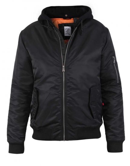 D555 Poppleford Bomber Jacket With Detachable Fleece Hood - Μπουφάν - Aνδρικά μπουφαν μεγάλα μεγέθη