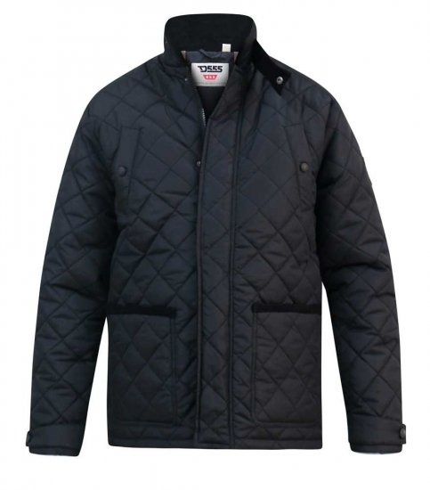 D555 Northcole Quilted Jacket Black - Μπουφάν - Aνδρικά μπουφαν μεγάλα μεγέθη