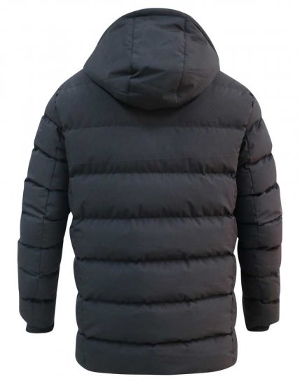 D555 Grove Quilted Parka Jacket Black - Μπουφάν - Aνδρικά μπουφαν μεγάλα μεγέθη