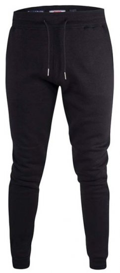 D555 Brandon Sweatpants with Tapered leg Black - Αθλητικές φόρμες/σορτσάκια - Αθλητικές Φόρμες ανδρικεσ μεγάλα μεγέθη