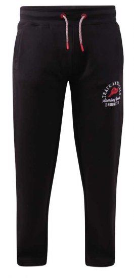 D555 Chilworth Open Hem Jogger Black - Αθλητικές φόρμες/σορτσάκια - Αθλητικές Φόρμες ανδρικεσ μεγάλα μεγέθη