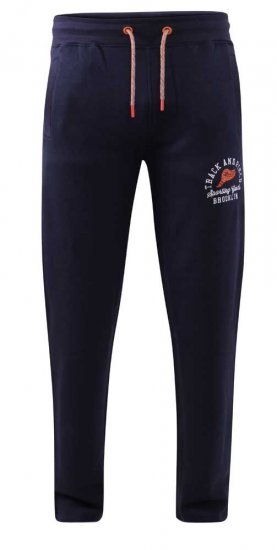 D555 Chilworth Open Hem Jogger Navy - Αθλητικές φόρμες/σορτσάκια - Αθλητικές Φόρμες ανδρικεσ μεγάλα μεγέθη