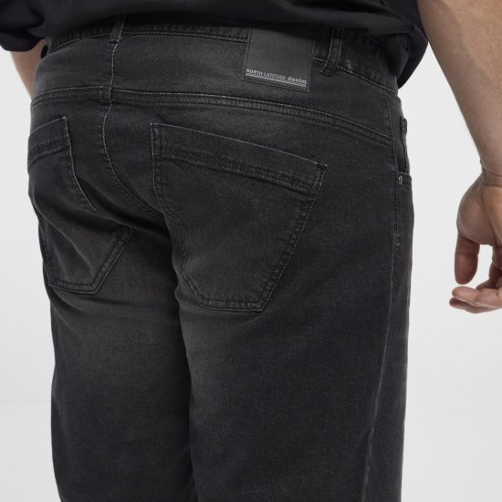 North Latitude 51336 denim σορτς σε μαύρο - Σορτς - Aνδρικεσ βερμουδεσ μεγαλα μεγάλα μεγέθη