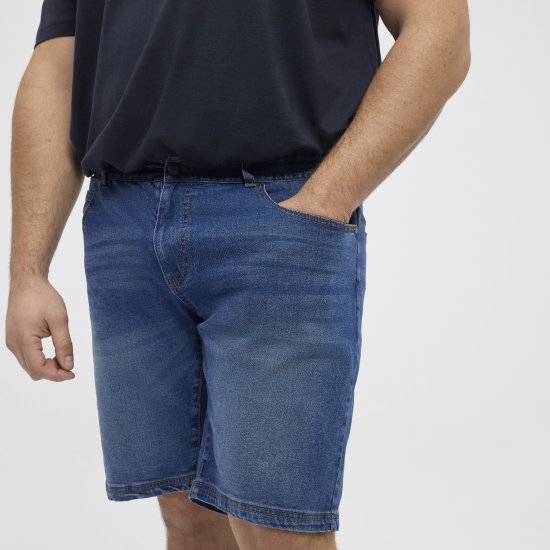 North Latitude 51336 denim σορτς σε μπλε - Σορτς - Aνδρικεσ βερμουδεσ μεγαλα μεγάλα μεγέθη