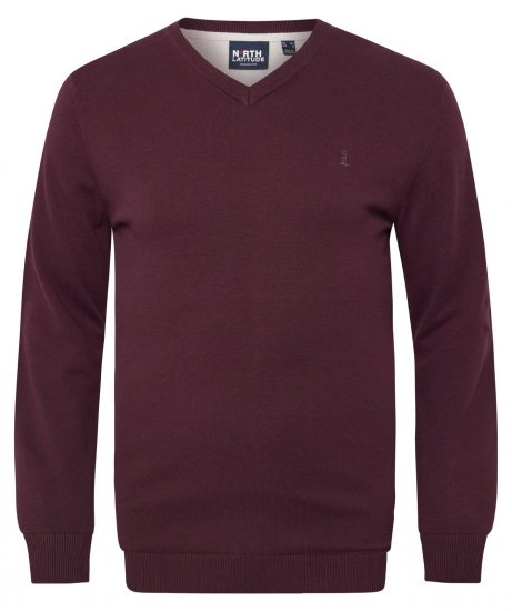North Latitude 53133 V-Neck Knit Κόκκινο - φούτερ/Φούτερ με κουκούλα - φούτερ/Φούτερ με κουκούλα ανδρικά μεγάλα μεγέθη 