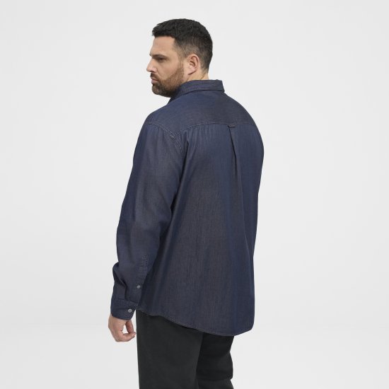 North Latitude 53139 denim πουκάμισο σε μπλε - Πουκάμισα - Aνδρικά πουκαμισα μεγαλα μεγάλα μεγέθη
