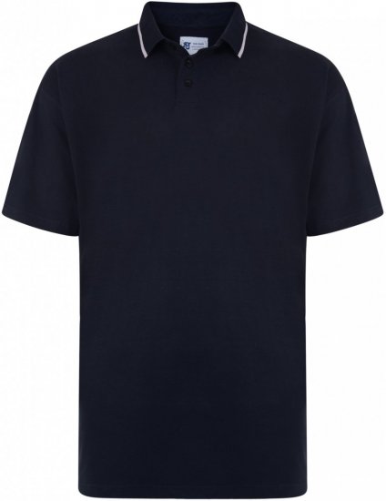 Kam Jeans White Tip Polo - Πόλο μπλουζάκια - Aνδρικά μπλουζακια πολο μεγάλα μεγέθη