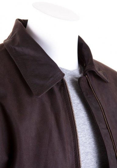 Woodland Aviator Leather jacket Brown - Μπουφάν - Aνδρικά μπουφαν μεγάλα μεγέθη